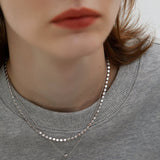 Dual Layer Beaded Chain Necklace