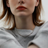 Dual Layer Beaded Chain Necklace