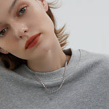Dual Layer Beaded Chain Necklace
