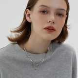 Dual Layer Beaded Chain Necklace