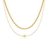 Dual Layer Beaded Chain Necklace