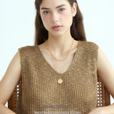 Textured Oval Link Chain Necklace