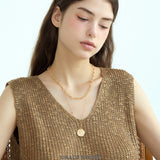 Textured Oval Link Chain Necklace