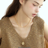 Textured Oval Link Chain Necklace