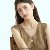 Textured Oval Link Chain Necklace