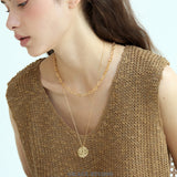 Textured Oval Link Chain Necklace