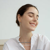 Duo Tone Oval Drop Earrings