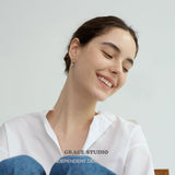 Duo Tone Oval Drop Earrings