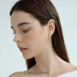 Petal Hollow Teardrop Hoop Earrings