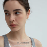 Petal Hollow Teardrop Hoop Earrings