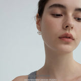 Petal Hollow Teardrop Hoop Earrings