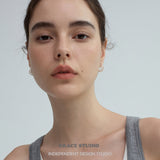 Petal Hollow Teardrop Hoop Earrings