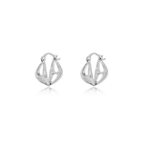 Petal Hollow Teardrop Hoop Earrings