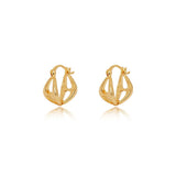 Petal Hollow Teardrop Hoop Earrings