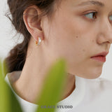 Radiant Curve Baguette Hoop Earrings