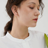 Radiant Curve Baguette Hoop Earrings