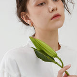 Radiant Curve Baguette Hoop Earrings