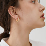 Radiant Curve Baguette Hoop Earrings