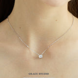 Round Moissanite Solitaire Necklace