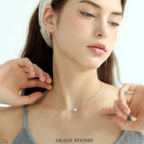 Round Moissanite Solitaire Necklace