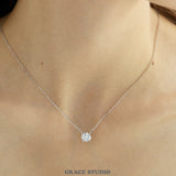 Round Moissanite Solitaire Necklace