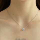 Round Moissanite Solitaire Necklace