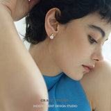 Classic Pearl Drop Stud Earrings