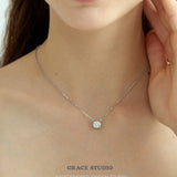Round Moissanite Solitaire Necklace