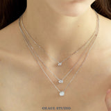 Round Moissanite Solitaire Necklace