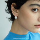 Classic Pearl Drop Stud Earrings