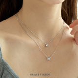 Round Moissanite Solitaire Necklace