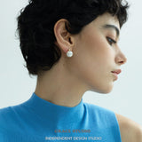 Classic Pearl Drop Stud Earrings