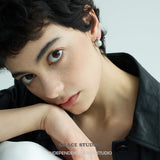 Classic Grey Pearl Drop Stud Earrings