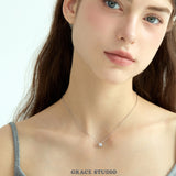 Round Moissanite Solitaire Necklace