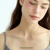 Round Moissanite Solitaire Necklace