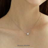 Round Moissanite Solitaire Necklace