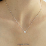 Round Moissanite Solitaire Necklace