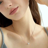 Round Moissanite Solitaire Necklace
