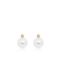 Classic Pearl Drop Stud Earrings - Grace Studio