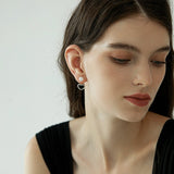 Enamel Heart Pearl Drop Earrings