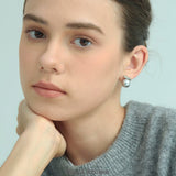 Minimalist Bar Pearl Stud Earrings