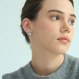 Minimalist Bar Pearl Stud Earrings