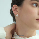 Minimalist Bar Pearl Stud Earrings