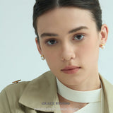 Minimalist Bar Pearl Stud Earrings