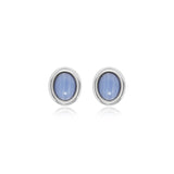 Minimalist Round Cabochon Stud Earrings