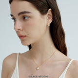 Molten Oval Zirconia Earrings