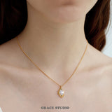 Molten Oval Zirconia Necklace