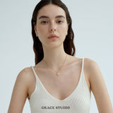 Molten Oval Zirconia Necklace