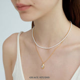 Molten Oval Zirconia Necklace