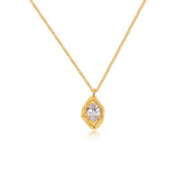 Molten Oval Zirconia Necklace